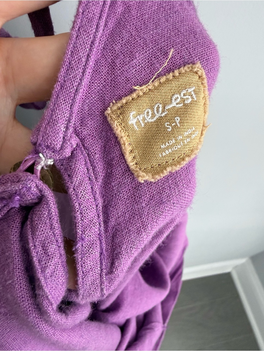 Free People Free-est Dulce Linen Mini Dress in Bellflower S NWT Boho Coastal - Picture 12 of 14